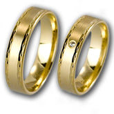 Linden Trauringe / Eheringe Oberägeri mit Diamant W/si - 094/095